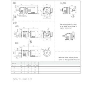 Съосен редуктор R17, Ф20