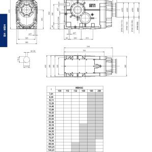Конусно-цилиндричен редуктор SITI - MBHGC 200, Ф110