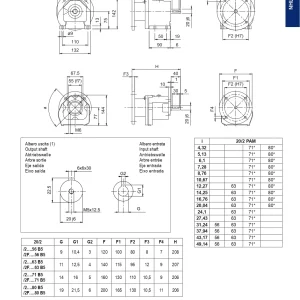 Съосен редуктор SITI - MNHL 20, Ф20