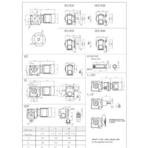 Коаксиален цилиндричен редуктор S37, Ф20